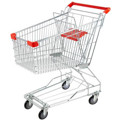 Carro asiático barato de alta qualidade do trole das compras na mercearia do supermercado do estilo 125L